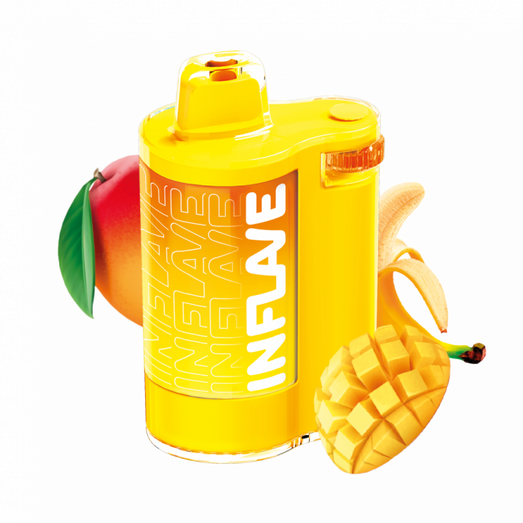 (М) Одноразовая электронная сигарета Inflave Spin 8000 - Манго Банан